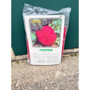 Annie's‎ Attic Pepper Vegetable Potholder Crochet Kit 337 Vintage Red Green Yarn